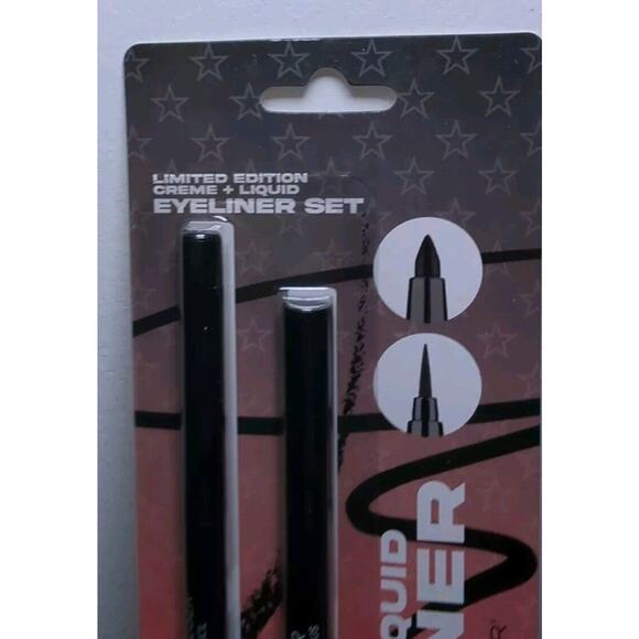 NEW IN PACKAGE, EDDIE FUNKHOUSER CREME & LIQUID EYELINERS BLACK - Picture 2 of 4